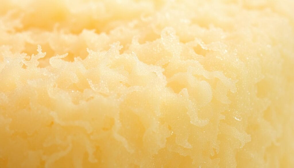 Airy, delicate pineapple cake texture with a soft, pillowy crumb. Glistening sugar crystals catch the warm light, creating a luminous, cloudlike appearance. The surface is covered in a gossamer network of fine, wispy strands, almost like spun sugar. Gentle shadows and highlights accentuate the intricate, feathery details. Captured with a shallow depth of field, the cake's surface appears to gently undulate, inviting the viewer to reach out and sink their fingers into the ethereal, melt-in-your-mouth layers. Airy, delicate pineapple cake texture with a soft, pillowy crumb. Glistening sugar crystals catch the warm light, creating a luminous, cloudlike appearance. The surface is covered in a gossamer network of fine, wispy strands, almost like spun sugar. Gentle shadows and highlights accentuate the intricate, feathery details. Captured with a shallow depth of field, the cake's surface appears to gently undulate, inviting the viewer to reach out and sink their fingers into the ethereal, melt-in-your-mouth layers.